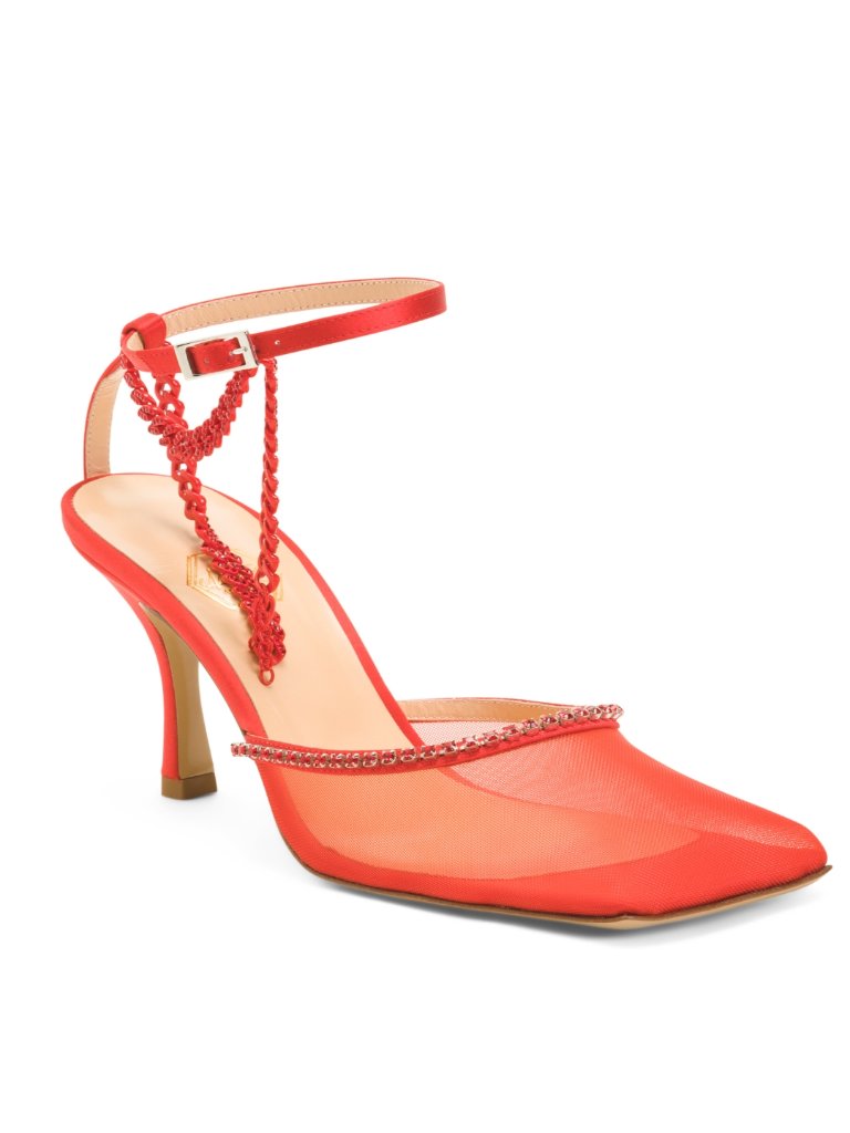 Nalebe Orangish Red Mesh Stellar Pump Size 37.5 / 7